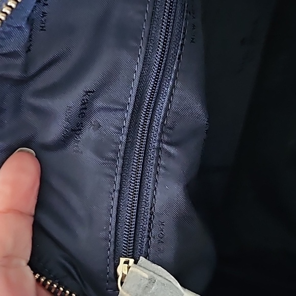 kate spade Chelsea Nylon Medium Backpack Navy blue and Off-white NWT - Picture 13 of 15